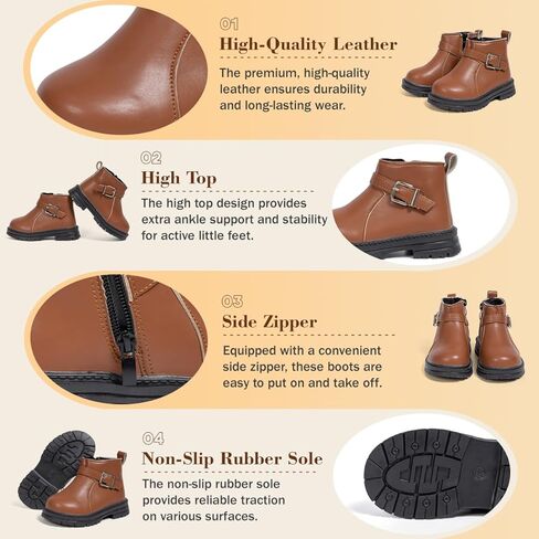 أحذية Zoolar للأولاد والبنات عالية الجودة من الجلد للكاحل للأطفال في الشتاء الدافئ والثلج في الهواء الطلق، أحذية المشي لمسافات طويلة للأطفال الصغار غير قابلة للانزلاق، أحذية مشي ناعمة ومتينة in Kuwait