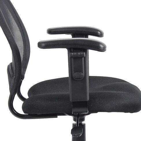 Boss Office Products Mesh Drafting Stool with Adjustable Arms in Black in Saudi Arabia