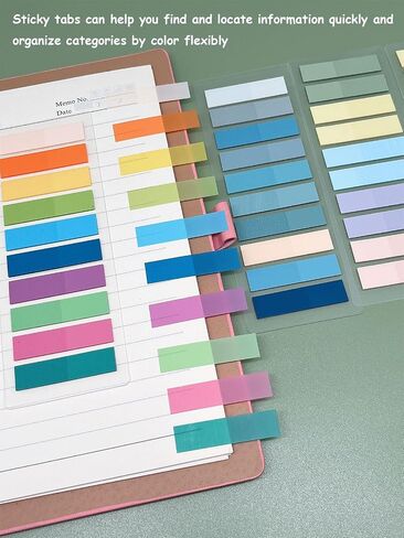6400pcs Book Tabs for Annotating Books, Sticky Tabs, Annotation Supplies, Book Annotation Tabs Kit, Clear Sticky Tabs, Page Markers for Notebooks, Writable and Repositionable Page Tabs in Saudi Arabia