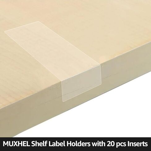 30 Pcs Movable Shelf Label Holders, 9"x3"x1.5" Transparent Shelf Tags Holder, PVC Clear Shelf Markers Shelf Label Display Holder for Library, Classroom, Office and Store in Kuwait