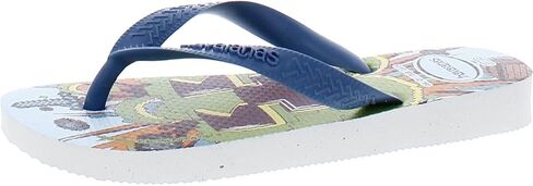 Havaianas Kids Top Minecraft Flip Flops - Kids' Thong Summer Sandals - White/Blue Comfy, 13C/1Y little kid in Kuwait