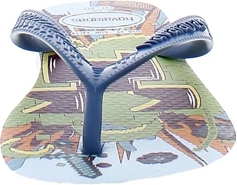 Havaianas Kids Top Minecraft Flip Flops - Kids' Thong Summer Sandals - White/Blue Comfy, 13C/1Y little kid in Kuwait