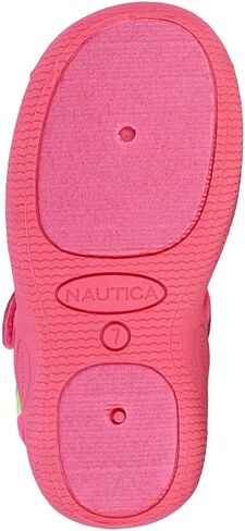 Nautica Kids Protective Water Shoe,Closed-Toe Sport Sandal For Boys and Girls-Kettle Gulf-Neon Stripes Pink Size-6 in Saudi Arabia