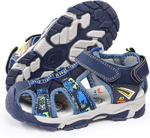 seannel Kids Athletic Sandals Boys and Girls Outdoor Hiking Sports Closed-Toe Sandal Pool Beach Shoes Summer Water shoes in Kuwait
