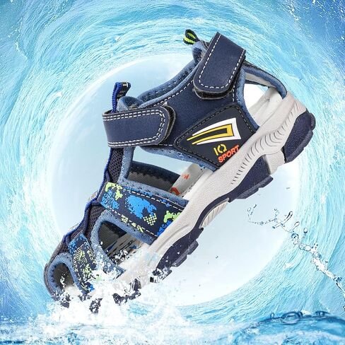 seannel Kids Athletic Sandals Boys and Girls Outdoor Hiking Sports Closed-Toe Sandal Pool Beach Shoes Summer Water shoes in Kuwait