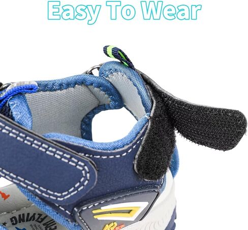 seannel Kids Athletic Sandals Boys and Girls Outdoor Hiking Sports Closed-Toe Sandal Pool Beach Shoes Summer Water shoes in Kuwait