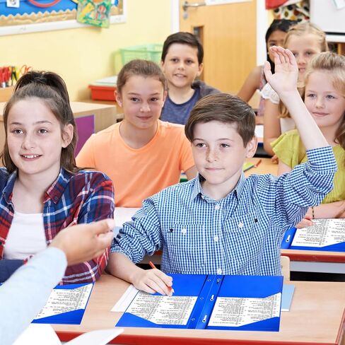 72 pcs Blue Plastic Folders with Clear Front Pocket 2 Pocket Folders with 3 Prongs Pocket Folders with Brads and Card Slot Fit Letter Size Paper for Office School Home Bussiness in Kuwait