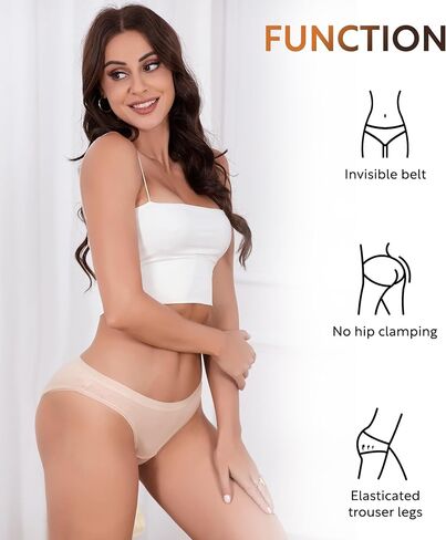 DAVID ARCHY Bikini Underwear for Women Low Waisted-Bikini Panties Rayon Made from Bamboo, Soft & Breathable, 4 Pack in Kuwait