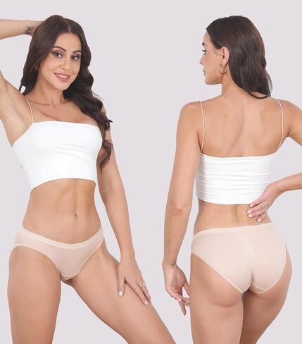 DAVID ARCHY Bikini Underwear for Women Low Waisted-Bikini Panties Rayon Made from Bamboo, Soft & Breathable, 4 Pack in Kuwait