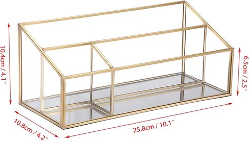 منظمو المكتب من الزجاج الذهبي BTSKY، منظمو البريد، منظمو الفواتير، ملحقات سطح المكتب ومنظمات مساحة العمل مع فتحتين لحامل البريد، فارز الرسائل وحامل القلم والقلم الرصاص in Kuwait