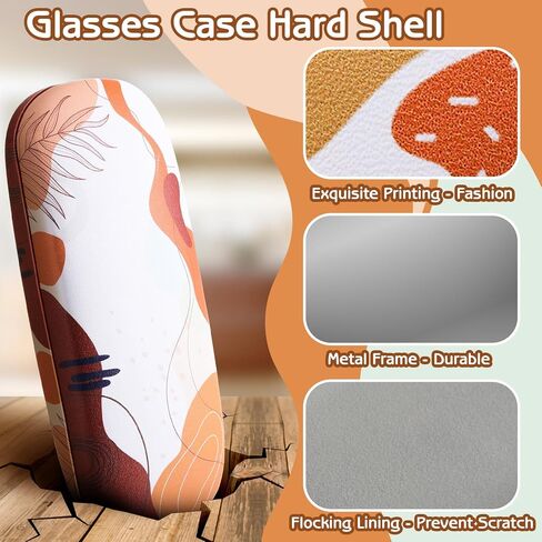 علبة نظارة مكونة من 3 قطع مع قطعة قماش للتنظيف، وحافظة نظارة ذات هيكل صلب وحافظة نظارة للقراءة للنساء والرجال in Kuwait