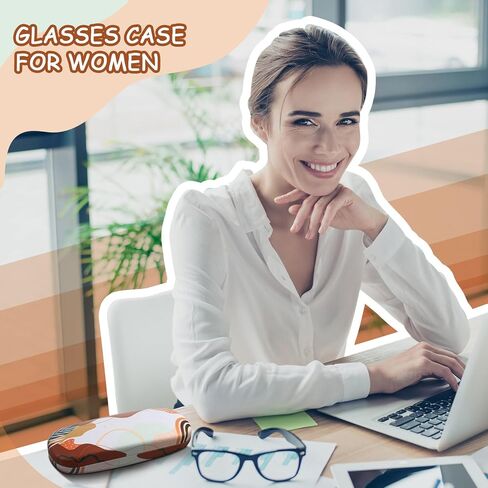 علبة نظارة مكونة من 3 قطع مع قطعة قماش للتنظيف، وحافظة نظارة ذات هيكل صلب وحافظة نظارة للقراءة للنساء والرجال in Kuwait