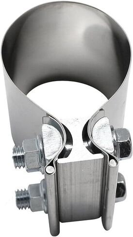 3.75 بوصة مشبك عادم بشريط مفصل، 3 3/4 بوصة (95 مم) كاتم صوت عادم مشترك بعقب أنبوب مشبك كم مقرنة من الفولاذ المقاوم للصدأ مناسبة لأنابيب العادم، كاتم الصوت، المشعبات، المقرنة in Kuwait