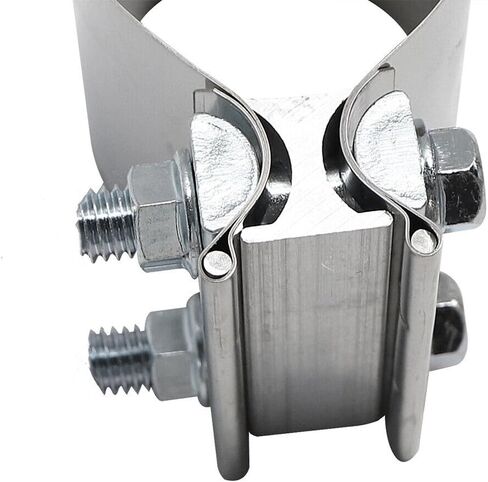 3.75 بوصة مشبك عادم بشريط مفصل، 3 3/4 بوصة (95 مم) كاتم صوت عادم مشترك بعقب أنبوب مشبك كم مقرنة من الفولاذ المقاوم للصدأ مناسبة لأنابيب العادم، كاتم الصوت، المشعبات، المقرنة in Kuwait