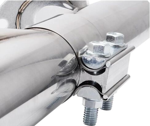 3.75 بوصة مشبك عادم بشريط مفصل، 3 3/4 بوصة (95 مم) كاتم صوت عادم مشترك بعقب أنبوب مشبك كم مقرنة من الفولاذ المقاوم للصدأ مناسبة لأنابيب العادم، كاتم الصوت، المشعبات، المقرنة in Kuwait