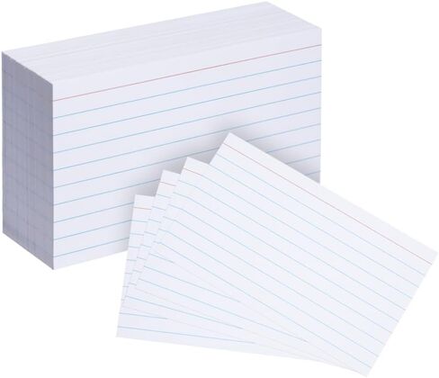 Extra Thick Index Cards 3x5 Inches,154LB White Lined Note Cards, 100PCS Ruled Flash Cards for studying Notecards, Office, Home and To Do List in Saudi Arabia