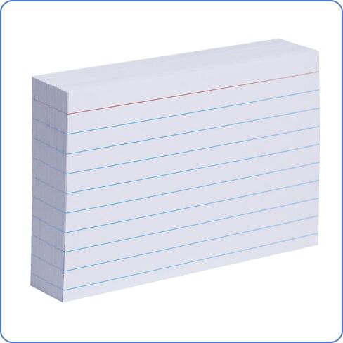 Extra Thick Index Cards 3x5 Inches,154LB White Lined Note Cards, 100PCS Ruled Flash Cards for studying Notecards, Office, Home and To Do List in Saudi Arabia