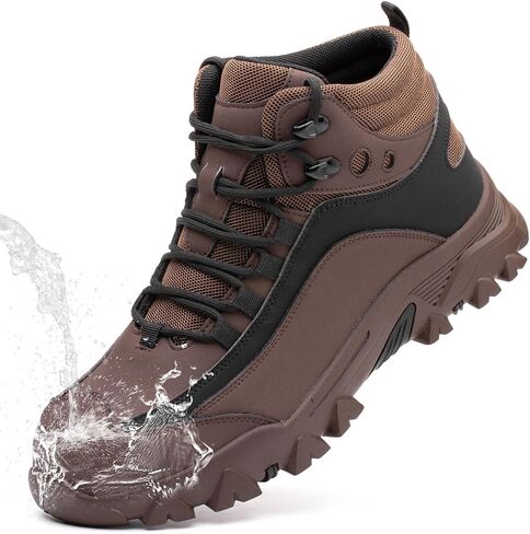 Waterproof Steel Toe Boots for Men Work Boots Lightweight Safety Sneaker Indestructible Non-slip Puncture-Proof Construction Industrial Shoes in Saudi Arabia