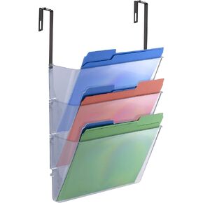 Officemate Wall File, Letter Size with Hanger Set, Clear, Comes in 3 Pack (21446)