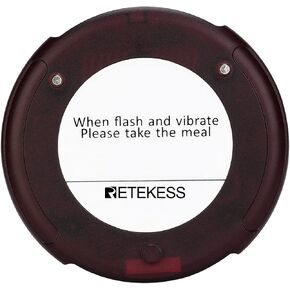 Retekess TD163 Single Buzzer,Max 998 Beepers,31 Prompt Modes,Compatible Pager for Restaurant,Resorts,Church,Food Court