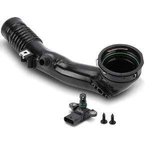 13717609811 Air Charge Turbo Induction Pipe with Sensor Kit for 2011-2017 BMW 535i 640i 740i ActiveHybrid X5 X6 3.0L - Air Turbocharger Pipe Hose Replaces# SK121304