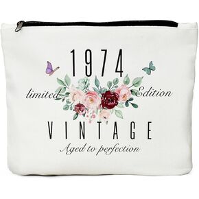JIUWEIHU 70th Birthday Gifts for Women, 70th Birthday Decorations Present, 70 Year Old Birthday Gift Ideas for Sisters, Friend, Coworker, Grandma, Mom, Boss – 1953 Limited Edition Makeup Bag