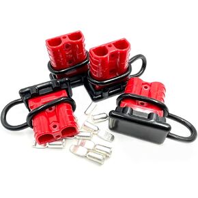 4 Sets 50A 6-10 Gauge Battery Quick Connector Disconnect Wire Harness Plug, Battery Cable Quick Connect Disconnect Plug for 12V-36V Winch Auto Car Trailer Driver Electrical