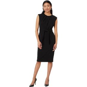 Calvin Klein Women's Cap Sleeve Midi Dress with Seam Detail