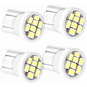 4PCS T10 8SMD White LED Car Parking Light Bulb Replacement W5W Side Marker Light 147, 152, 158, 159, 161, 168, 184, 192, 193, 194 Automotive Light Bulb Error Free Lamp