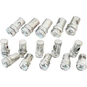 15pcs Universal 1/8" Throttle Brake Cable Ends Stop Clamps Lock Repair Parts for Motorcycle Go Kart Motorized Bike Clutch Cable Bicycle Garden Tractor Lawn Mower Scooter Parts Silver