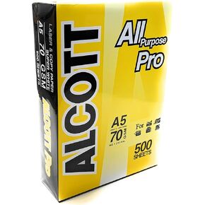 Alcott A5 Printer Copy Paper - (8.3"x 5.83") - 500 Sheets (70 GSM - 18lb) in Kuwait