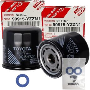 Premium oil Drain Plug Washer with Replacement for Toyota oil Filter 90915-YZZN1 Same as 90915-YZZF2 (2PAIR)