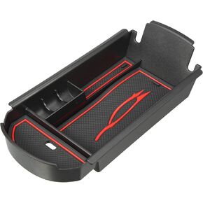 X AUTOHAUX Car Center Console Storage Box Armrests Center Console Accessories Fit for Toyota C-HR NGX50 ZYX10 2016-2022 Black
