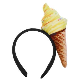 Garneck Adult Ice Cream Costume Accessory - Unique Ice Cream Cone Shaped Headband - Mini Food Styled Hair
