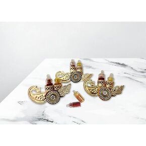 KK1 - Designer Haldi Kumkum/Tamboolam Kankavati Perfect for Return Gifting Pooja Decoration Pasupa Accessories, Wedding, Return Gifts - Pack of 6 Piece