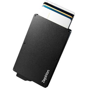 zepirion Pop Up Wallet, Slim Minimalist Credit Card Holder For Men RFID Blocking Mini Metal Case (Purple)