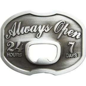 Vintage Always Open Beer Bottle Opener Belt Buckle also Stock in the US