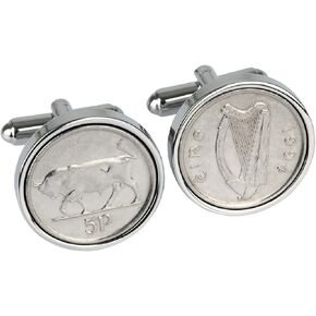 أزرار أكمام مطلية بالروديوم 1994 أيرلندي 5p عيد ميلاد أصلي أيرلندا أزرار أكمام عملة in Kuwait