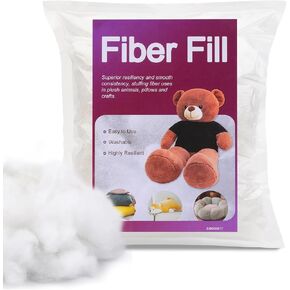 BUTUZE Polyester Premium Fiber Fill, High Resilience Fiber, Stuffing for Small Dolls Part Pillow Comforter DIY, 250g/8.8oz, Recyclable