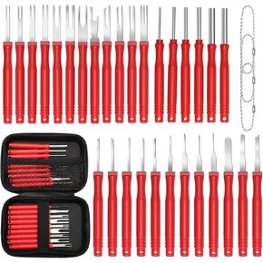 34Pcs Terminal Removal Tool Kit, Electrical Pin Removal Tool Kit,Electrical Wire Connector Removal Tool, Automotive Wire Connector Pin Release Tool Kit for Home Devices