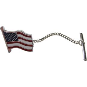 Waving USA American Flag Tie Tack