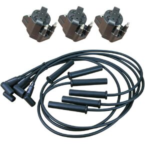 AIP Tune Up Kit Complete with Ignition Coil Packs and OE Spark Plug Wires Compatible with 99-05 Chevrolet Buick Oldsmobile Pontiac Alero Century Impala Malibu 3.1L 3.4L V6 OEM Fit Kit-1228