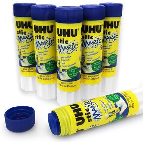 Uhu Stic Magic Glue Stick – Pack of 6 – 8.2g / 0.29 oz – Solvent Free - 3000688