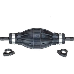 Quicksilver 8M0052975 Primer Bulb with 2 Hose Clamps for 1/4" (6.35 mm) Fuel Lines