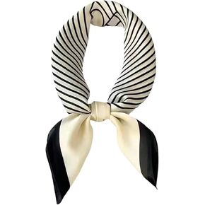 27.5 Inch Silk Feeling Scarf for Women Square Satin Head Scarf Hair Wrap Bandana