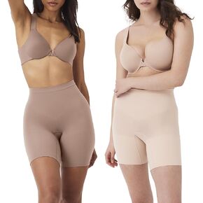 SPANX Seamless Power Short - Core Shapewear - Lightweight, All-Day Shaping - Comfortable Support - No Panty Lines - Body Shaper Shorts - Cafe Au Lait & Soft Nude, 1X