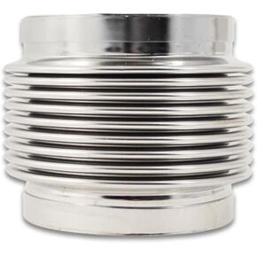 Vibrant Performance 69834 Exhaust Bellows Assembly, Directional Flow Solid Liner, 3.00 in. diameter inlet, 3.00 in. diameter outlet, 4.00 in. Long, 321 Stainless Steel, Electropolished, each