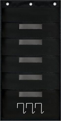 – 5 Pocket Chart Wall Hanging Folder Organizer with 3 Hooks and Name Tag Label Slots – Hanging File Organizer for Classroom Organization, Office Organizer – Polyester Hanging Organizer in Saudi Arabia
