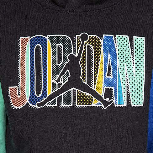 Jordan Boy's Mismatch Fleece Pullover (Little Kids) Black 6 (Little Kid) in Saudi Arabia