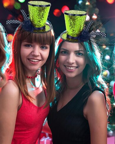 Pea Green Mini Top Hat Headband Leprechaun Hat Headband Saint Patty's Day Accessories for Women Girls Costume St. Patrick's Day in Kuwait